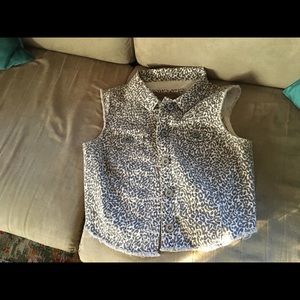 Cheetah print vest